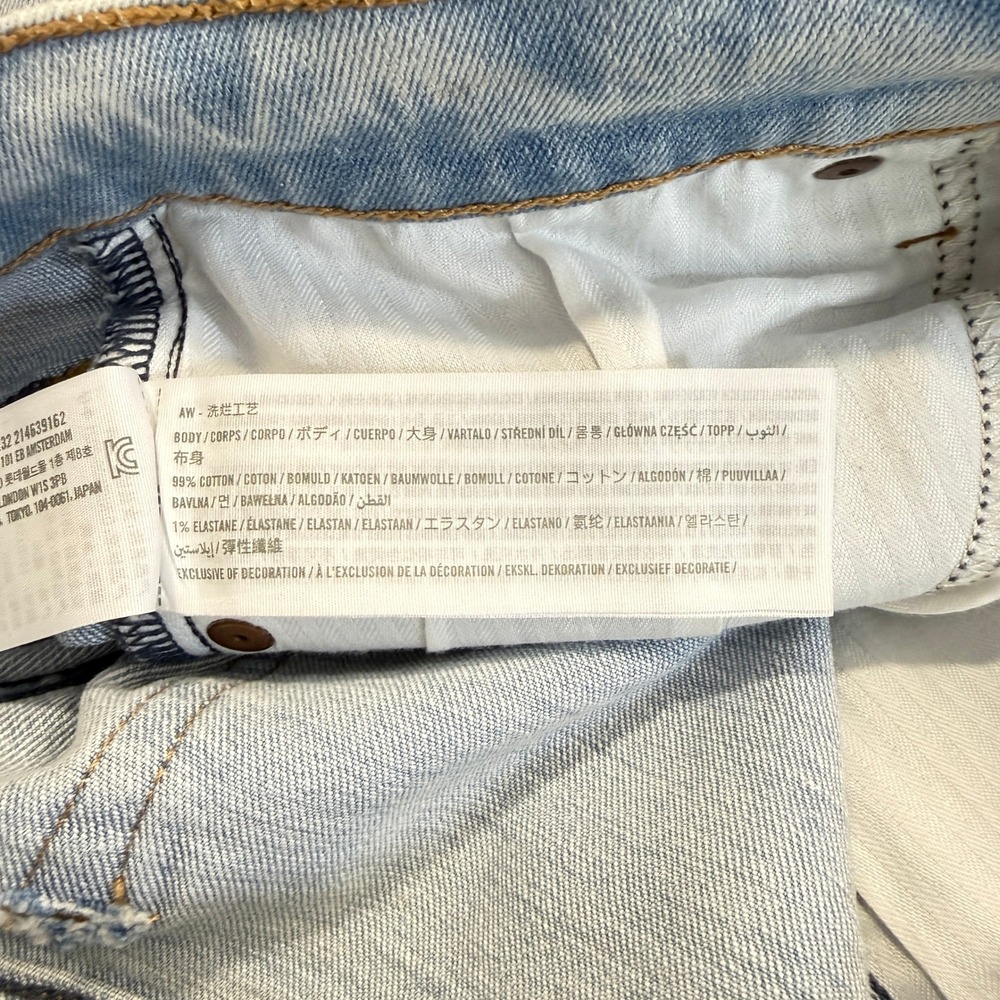 ABERCROMBIE & FITCH Light Blue High Rise‎ Mom Raw Hem Jeans 25 0XS - Picture 4 of 6